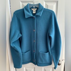 Gently worn L.L. Bean Women's Blue Fleece Jacket